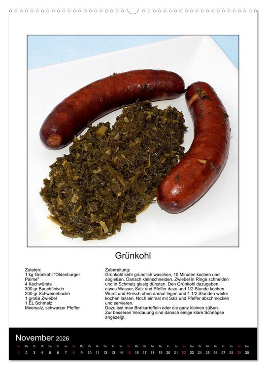 Produktbild: Omas Familienkochkalender (Wandkalender 2026 DIN A2 hoch), CALVENDO Monatskalender