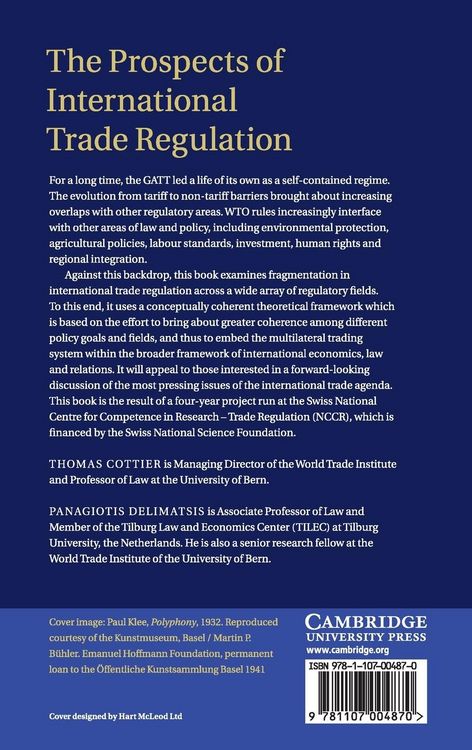 Produktbild: The Prospects of International Trade Regulation