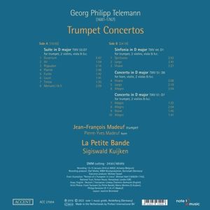 Produktbild: Georg Philipp Telemann: Trumpet Concertos & Horn C