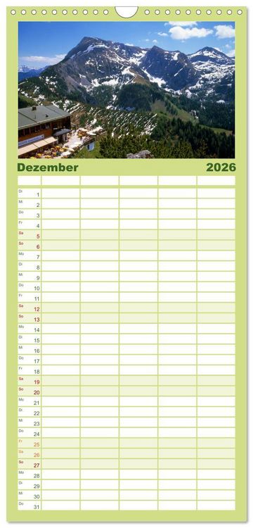 Produktbild: Familienplaner 2026 - Zauberhaftes Berchtesgadener Land mit 5 Spalten (Wandkalender, 21 x 45 cm) CALVENDO