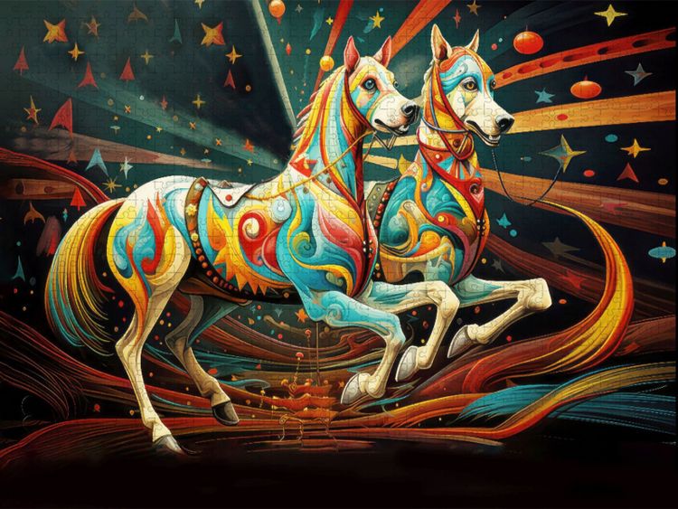 Produktbild: CALVENDO Puzzle Zirkuszauber mit Fantasie | 1000 Teile Lege-Gr&ouml;&szlig;e 64x48cm Foto-Puzzle f&uuml;r gl&uuml;ckliche Stunden