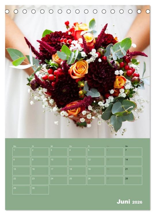 Produktbild: Hochzeitsfeeling (Tischkalender 2026 DIN A5 hoch), CALVENDO Monatskalender
