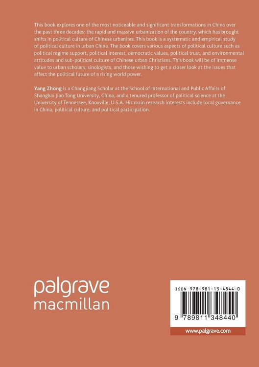 Produktbild: Political Culture and Participation in Urban China