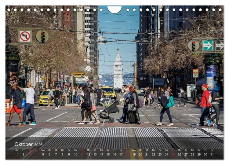 Produktbild: San Francisco Impressionen Tag und Nacht (Wandkalender 2026 DIN A4 quer), CALVENDO Monatskalender