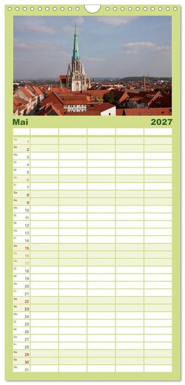 Produktbild: Familienplaner 2027 - Deutsche Bundesl&auml;nder - Th&uuml;ringen mit 5 Spalten (Wandkalender, 21 x 45 cm) CALVENDO