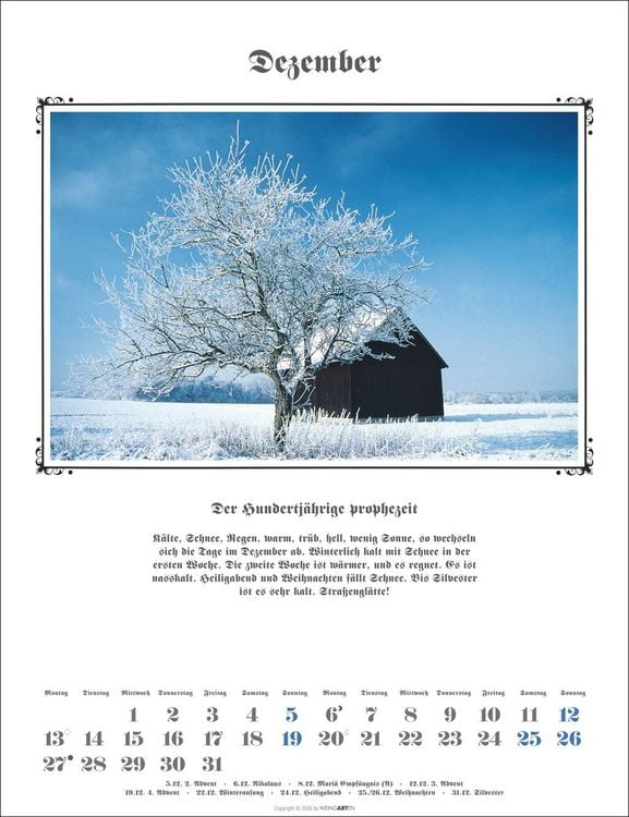 Produktbild: Der Hundertj&auml;hrige Kalender 2027