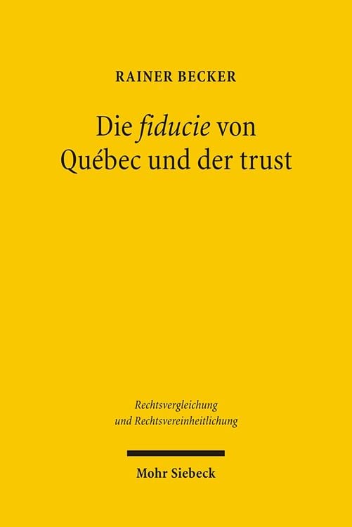 Produktbild: Die fiducie von Québec und der trust