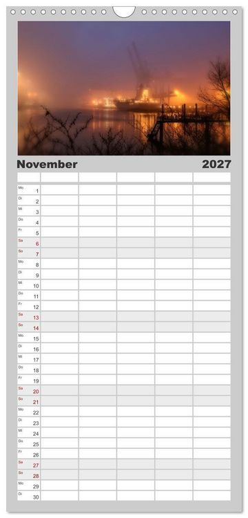 Produktbild: Familienplaner 2027 - Magic Nights Containerschiffe mit 5 Spalten (Wandkalender, 21 x 45 cm) CALVENDO