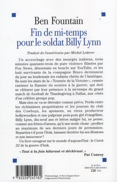 Produktbild: Fin de mi-temps pour le soldat Billy Lynn