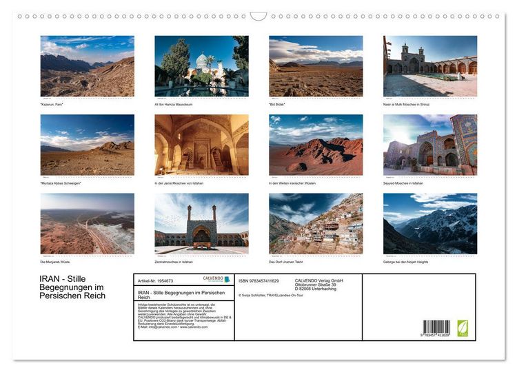 Produktbild: IRAN - Stille Begegnungen im Persischen Reich (Wandkalender 2026 DIN A2 quer), CALVENDO Monatskalender