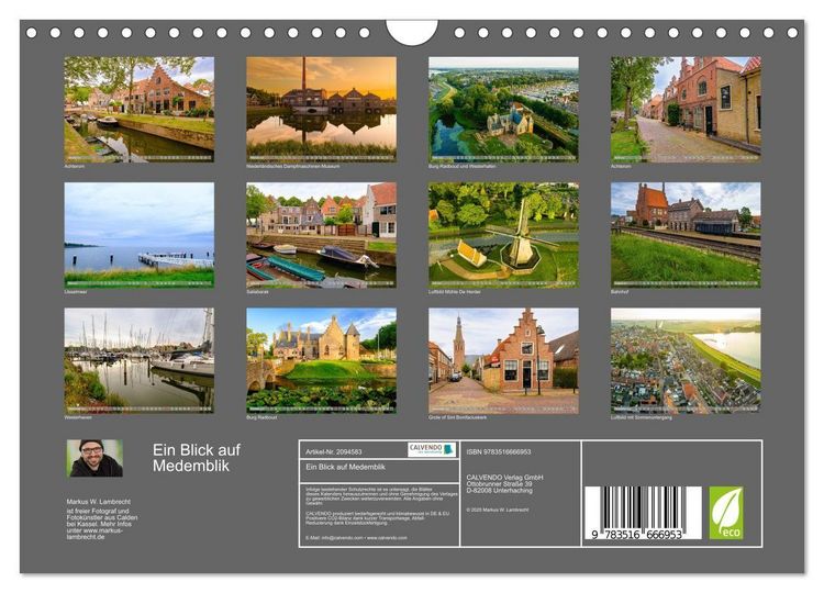 Produktbild: Ein Blick auf Medemblik (Wandkalender 2026 DIN A4 quer), CALVENDO Monatskalender