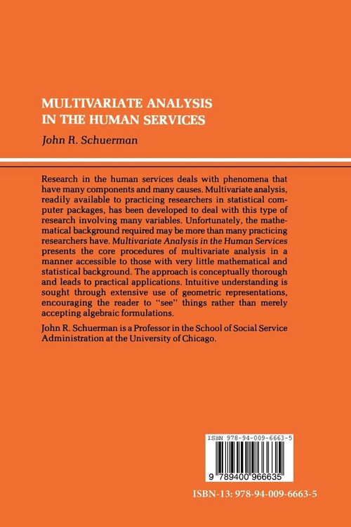 Produktbild: Multivariate Analysis in the Human Services