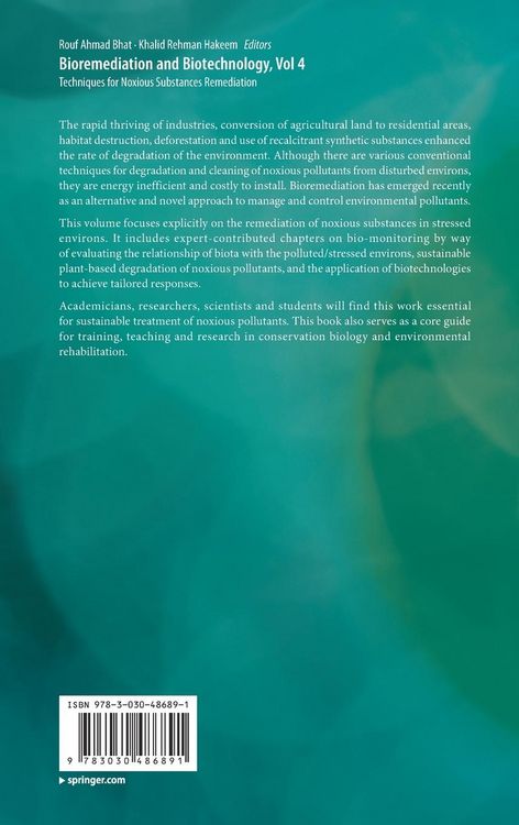 Produktbild: Bioremediation and Biotechnology, Vol 4