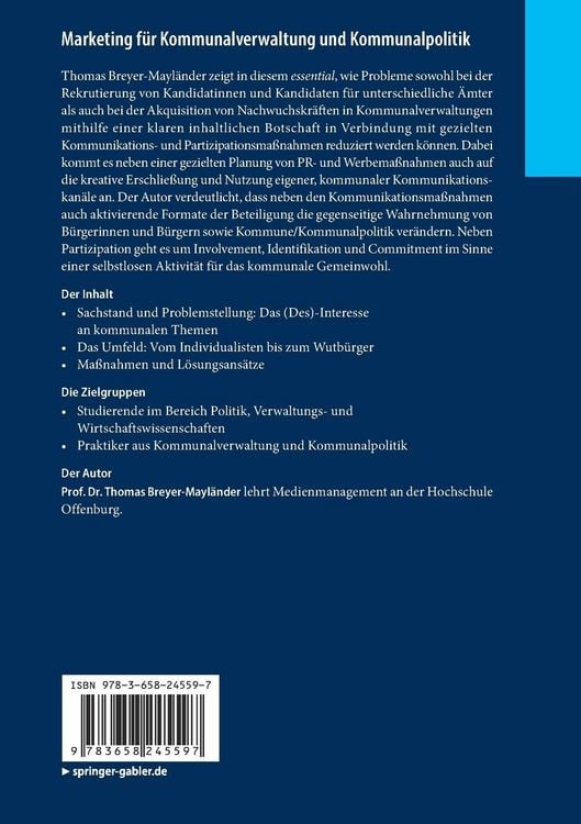 Produktbild: Marketing für Kommunalverwaltung und Kommunalpolitik