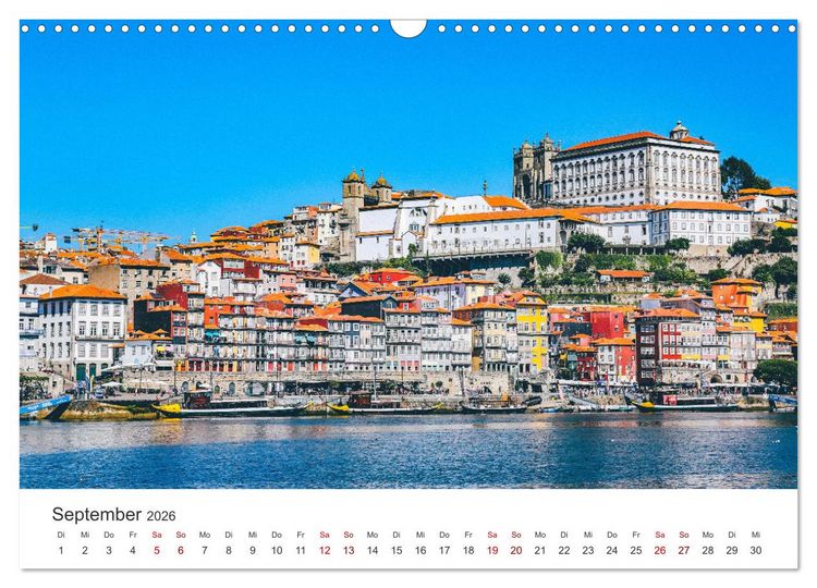 Produktbild: Porto - Eine Liebeserkl&auml;rung (Wandkalender 2026 DIN A3 quer), CALVENDO Monatskalender
