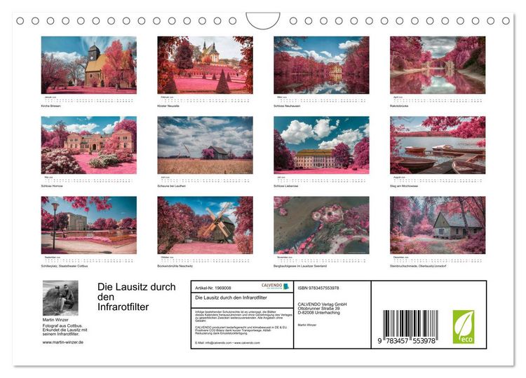 Produktbild: Die Lausitz durch den Infrarotfilter (Wandkalender 2026 DIN A4 quer), CALVENDO Monatskalender