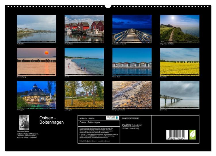 Produktbild: Ostsee - Boltenhagen (hochwertiger Premium Wandkalender 2026 DIN A2 quer), Kunstdruck in Hochglanz