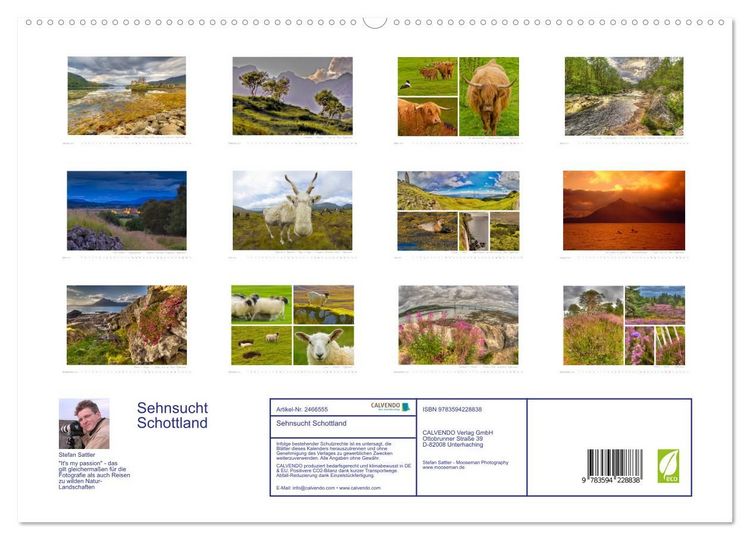 Produktbild: Sehnsucht Schottland (hochwertiger Premium Wandkalender 2027 DIN A2 quer), Kunstdruck in Hochglanz
