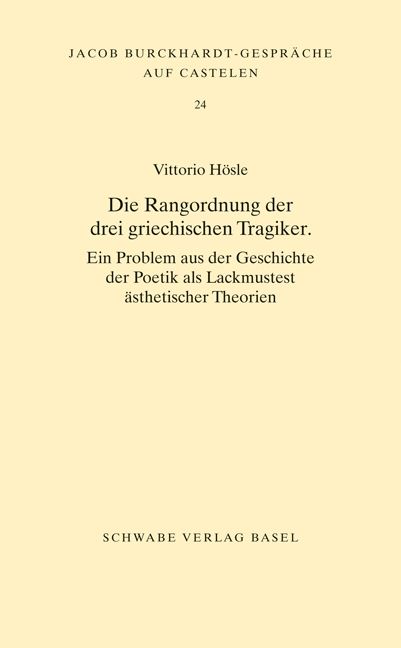 Produktbild: Die Rangordnung der drei griechischen Tragiker