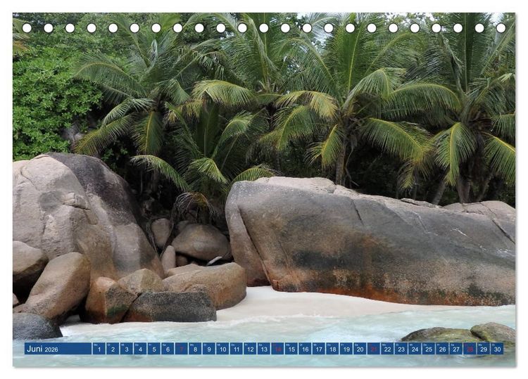 Produktbild: Seychellen - Wild und Sch&ouml;n (Tischkalender 2026 DIN A5 quer), CALVENDO Monatskalender