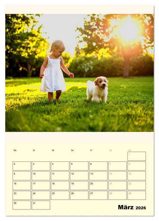 Produktbild: Der Familienkalender - Mit Hund durchs Jahr (Wandkalender 2026 DIN A4 hoch), CALVENDO Monatskalender