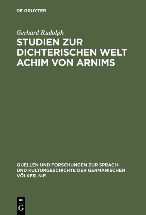 Produktbild: Studien zur dichterischen Welt Achim von Arnims