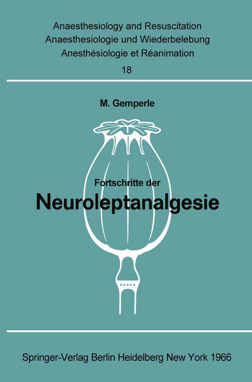 Produktbild: Fortschritte der Neuroleptanalgesie