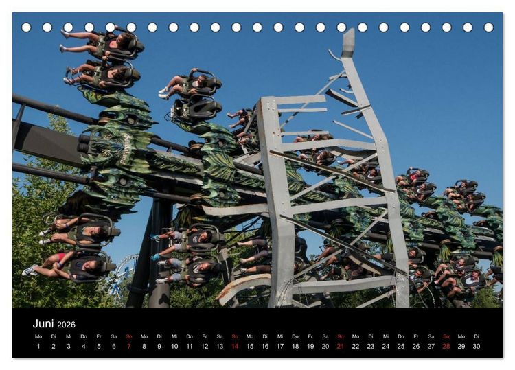 Produktbild: Made for Fear - Der Achterbahnkalender (Tischkalender 2026 DIN A5 quer), CALVENDO Monatskalender