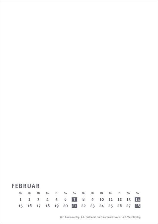 Produktbild: Premium-Bastelkalender wei&szlig; A4 2027