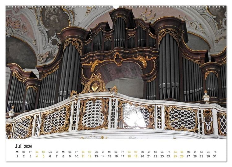 Produktbild: Fantastische Welt der Orgeln (hochwertiger Premium Wandkalender 2026 DIN A2 quer), Kunstdruck in Hochglanz