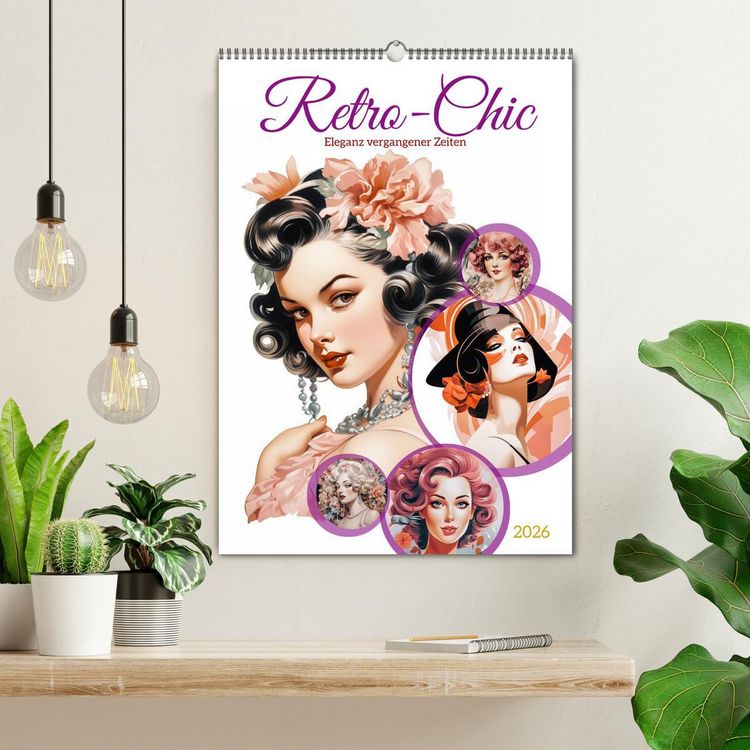 Produktbild: Retro Chic (Wandkalender 2026 DIN A2 hoch), CALVENDO Monatskalender