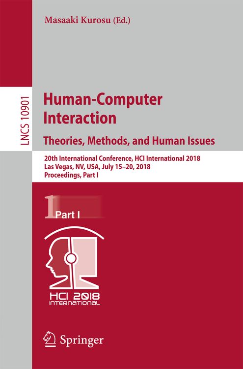 Produktbild: Human-Computer Interaction. Theories, Methods, and Human Issues