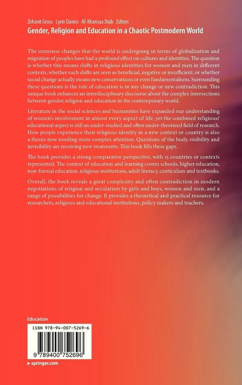 Produktbild: Gender, Religion and Education in a Chaotic Postmodern World