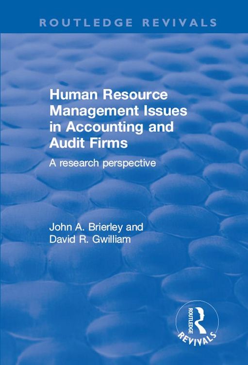 Produktbild: Human Resource Management Issues in Accounting and Auditing Firms