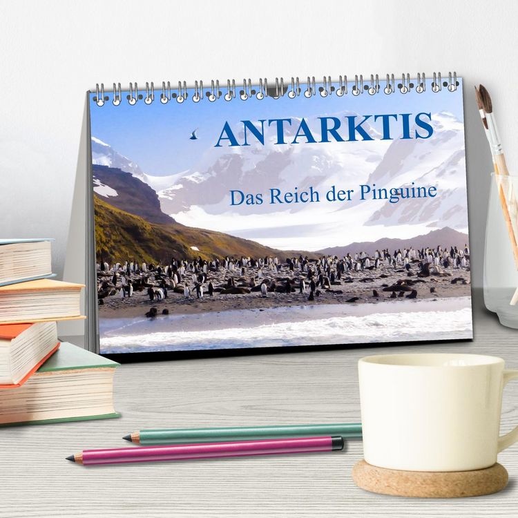 Produktbild: Antarktis - Das Reich der Pinguine (Tischkalender 2026 DIN A5 quer), CALVENDO Monatskalender