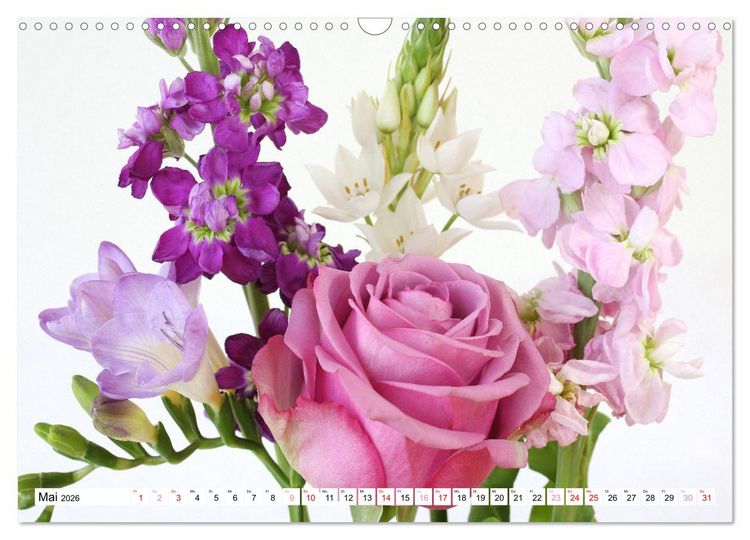 Produktbild: Blumenpracht - Bl&uuml;ten und Str&auml;u&szlig;e (Wandkalender 2026 DIN A3 quer), CALVENDO Monatskalender