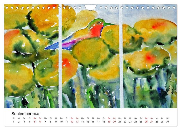 Produktbild: Bl&uuml;tenduft Aquarelle (Wandkalender 2026 DIN A4 quer), CALVENDO Monatskalender