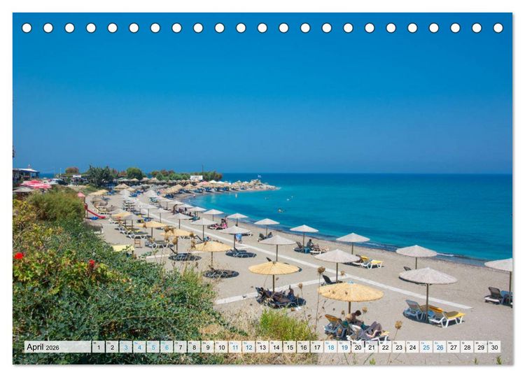 Produktbild: Rhodos - Traumhafter S&uuml;den (Tischkalender 2026 DIN A5 quer), CALVENDO Monatskalender