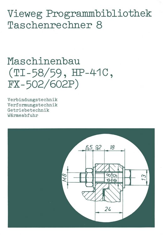 Produktbild: Maschinenbau (TI-58/59, HP-41 C, FX-502/602 P)