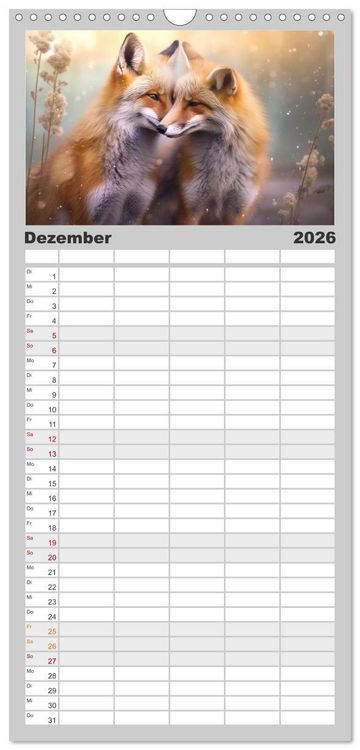 Produktbild: Familienplaner 2026 - Unzertennlich mit 5 Spalten (Wandkalender, 21 x 45 cm) CALVENDO