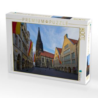 Produktbild: CALVENDO Puzzle Die St. Lamberti-Kirche am Prinzipalmarkt in M&uuml;nster | 1000 Teile Lege-Gr&ouml;&szlig;e 64x48cm Foto-Puzzle f&uuml;r gl&uuml;ckliche Stunden