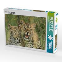 Produktbild: CALVENDO Puzzle Leoparden &ndash; Vorsicht! 1000 Teile Lege-Gr&ouml;&szlig;e 64 x 48 cm Foto-Puzzle Bild von Michael Herzog