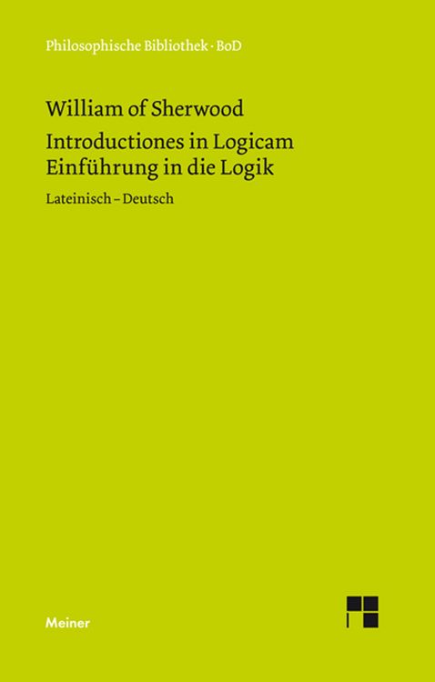Produktbild: Introductiones in Logicam. Einf&uuml;hrung in die Logik