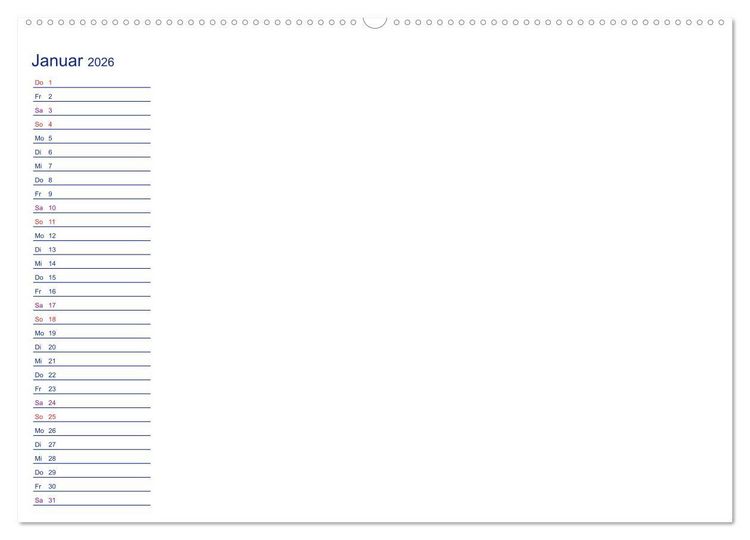 Produktbild: Farbiger Bastelkalender (Wandkalender 2026 DIN A2 quer), CALVENDO Monatskalender