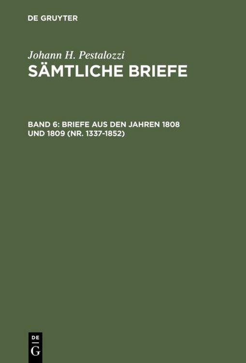 Produktbild: Briefe aus den Jahren 1808 und 1809 (Nr. 1337-1852)
