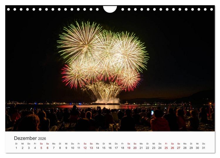 Produktbild: Feuerwerke - Kunstwerke am Himmel (Wandkalender 2026 DIN A4 quer), CALVENDO Monatskalender