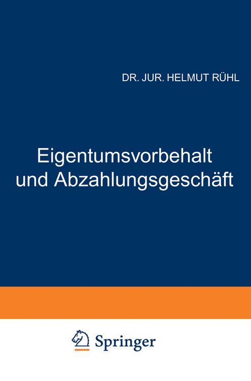Produktbild: Eigentumsvorbehalt und Abzahlungsgesch&auml;ft