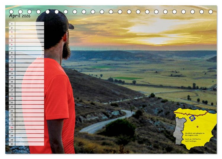 Produktbild: Der Jakobsweg von seinen sch&ouml;nsten Seiten! (Tischkalender 2026 DIN A5 quer), CALVENDO Monatskalender