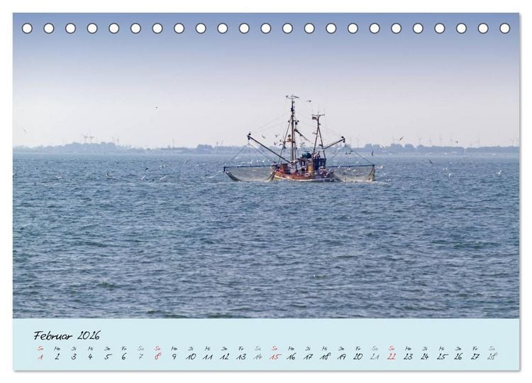 Produktbild: Nordsee &ndash; D&uuml;nen, Sand, Wasser und Wolken (Tischkalender 2026 DIN A5 quer), CALVENDO Monatskalender