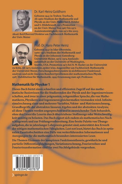 Produktbild: Mathematik f&uuml;r Physiker 1